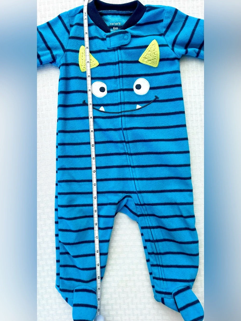Carter’s Baby Boy 6M Fleece Footed Pajamas Lot 3 Monster Dinosaur Airplanes